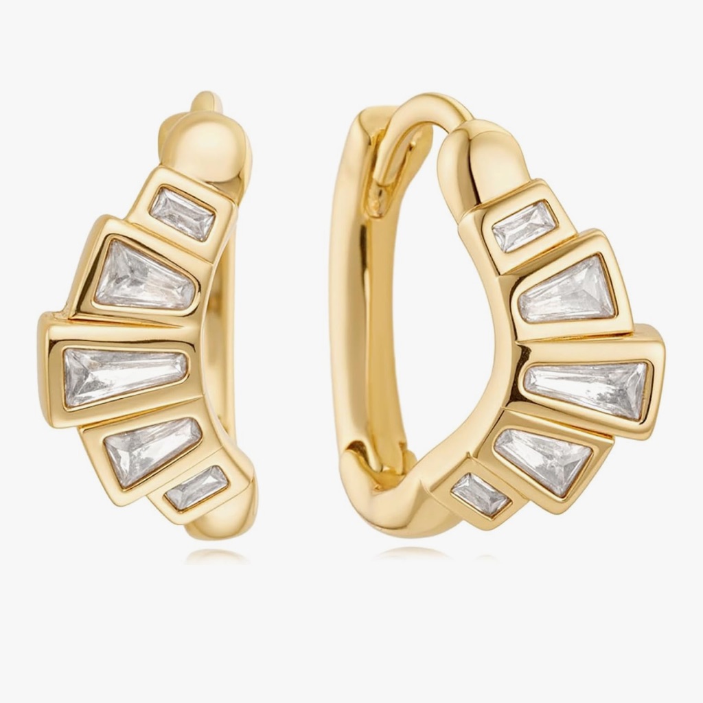 New 14k Gold Plated Small Simple Geometric Earrings